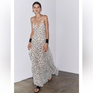 NWT Zara Polka Dot Maxi Dress